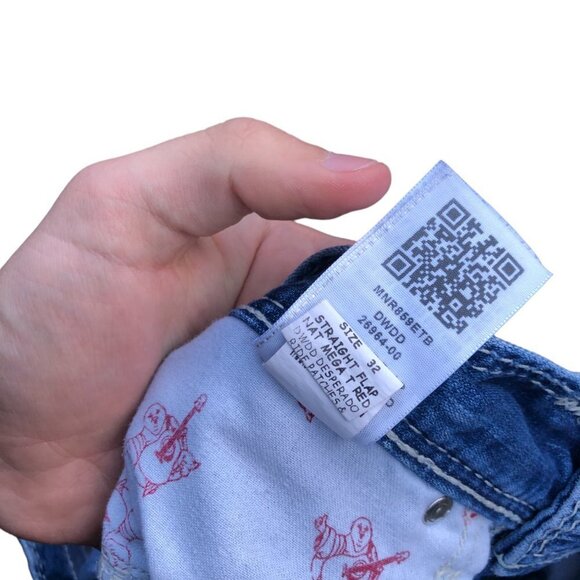 Vintage True Religion Jeans Size 32 STRAIGHT MEGA T Blue - Picture 7 of 8